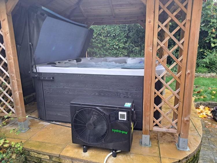 air source heat pump for a hot tub