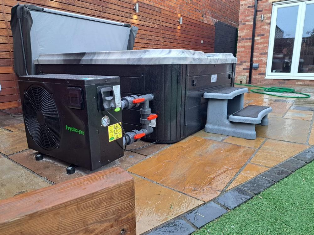 air source heat pump for a hot tub